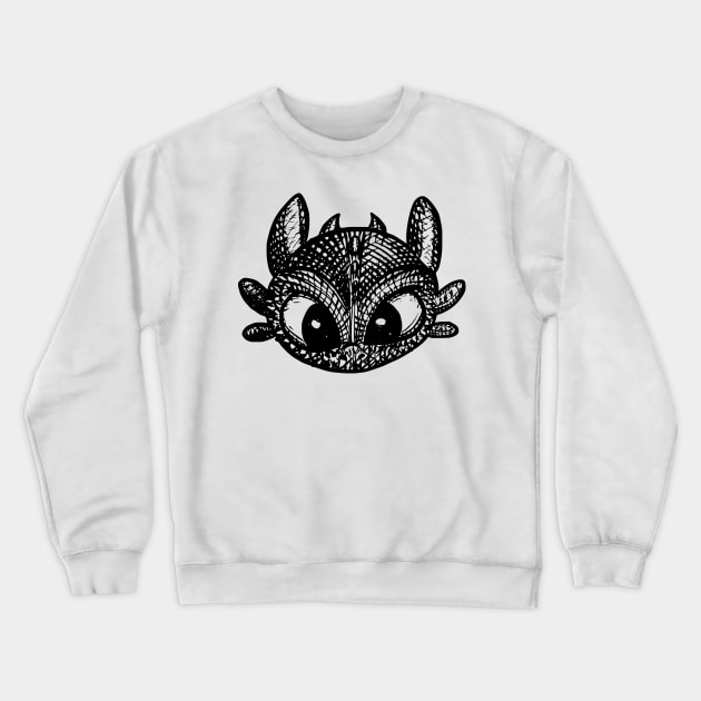 Cute Dragon Inktober 2018 Crewneck Sweatshirt by freeves